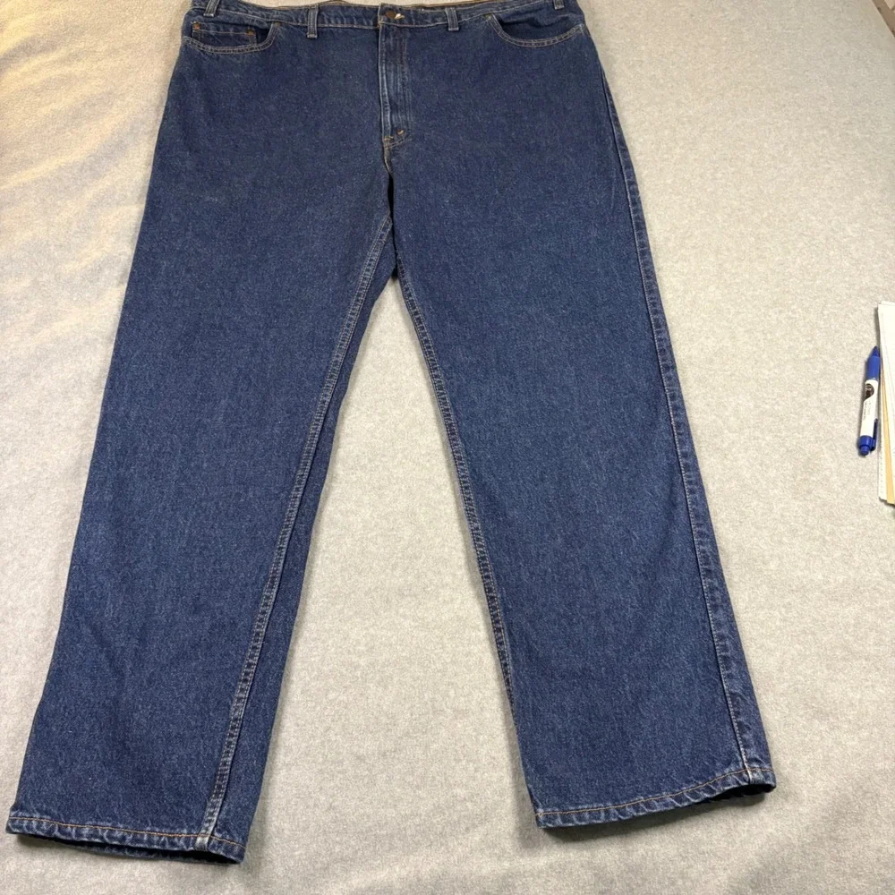 Vintage Levis 540 Relaxed Fit Jeans Mens 48x32 Made in USA Orange Tab Dark Wash